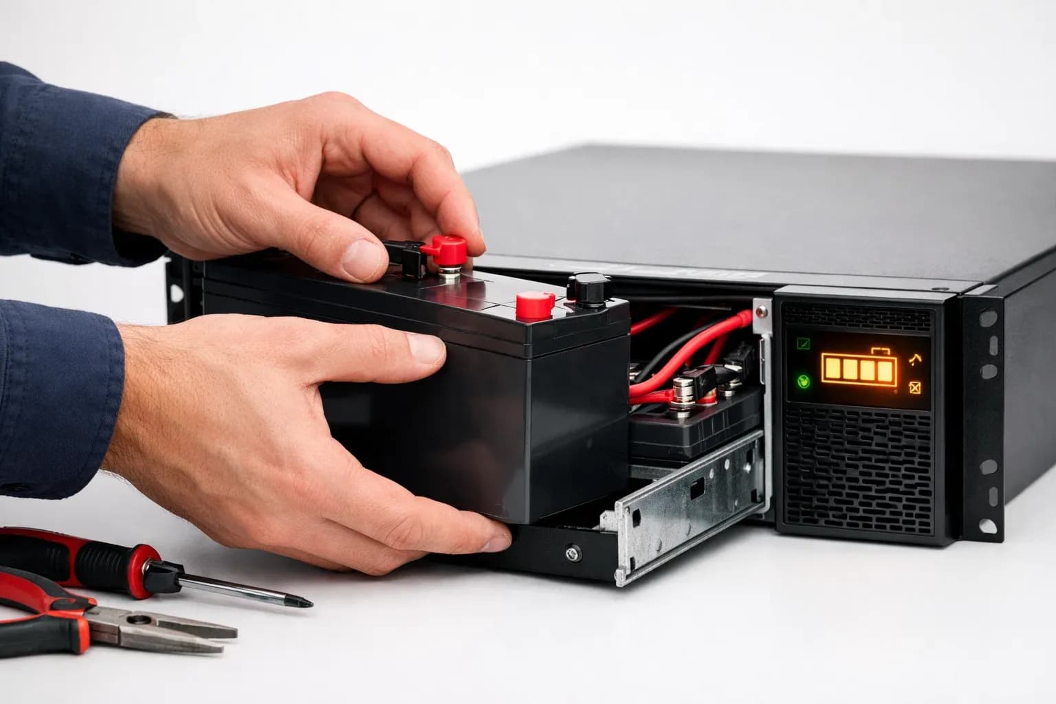 Замена батарей в ИБП: когда менять и как продлить срок службы аккумулятора